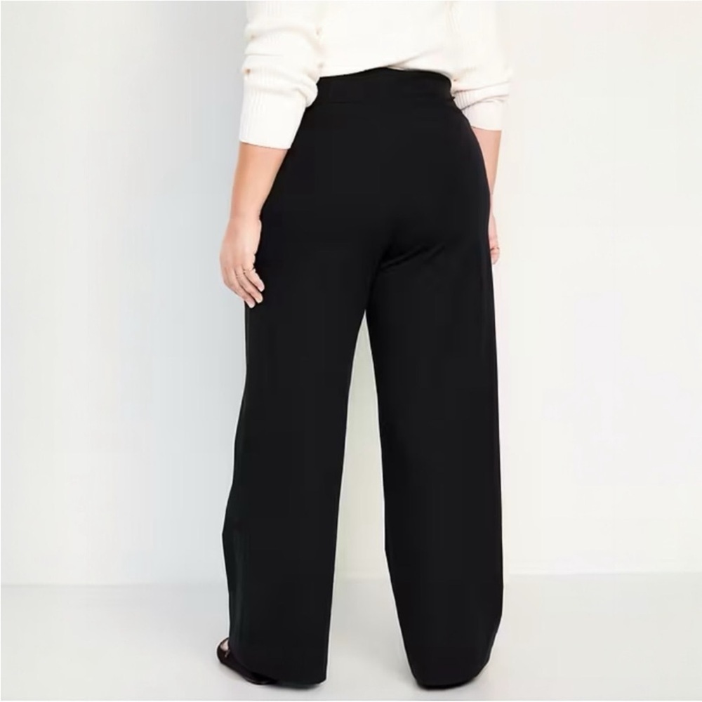 Old Navy High Waisted Pixie Pull On Wide Leg Pant NWOT color Black Large - Picture 7 of 10